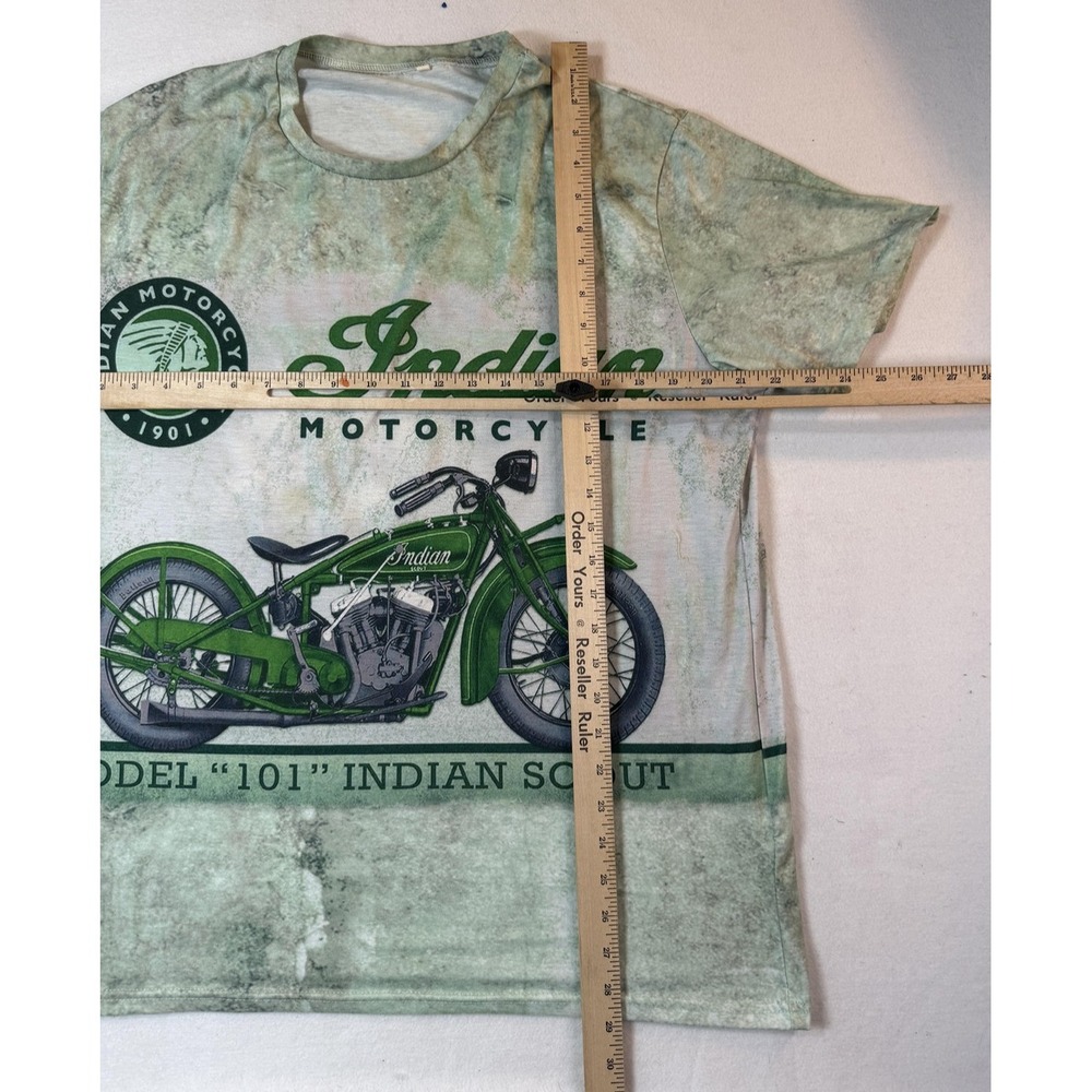 Indian Motorcycle T-Shirt Mens Large Green - Picture 4 of 6